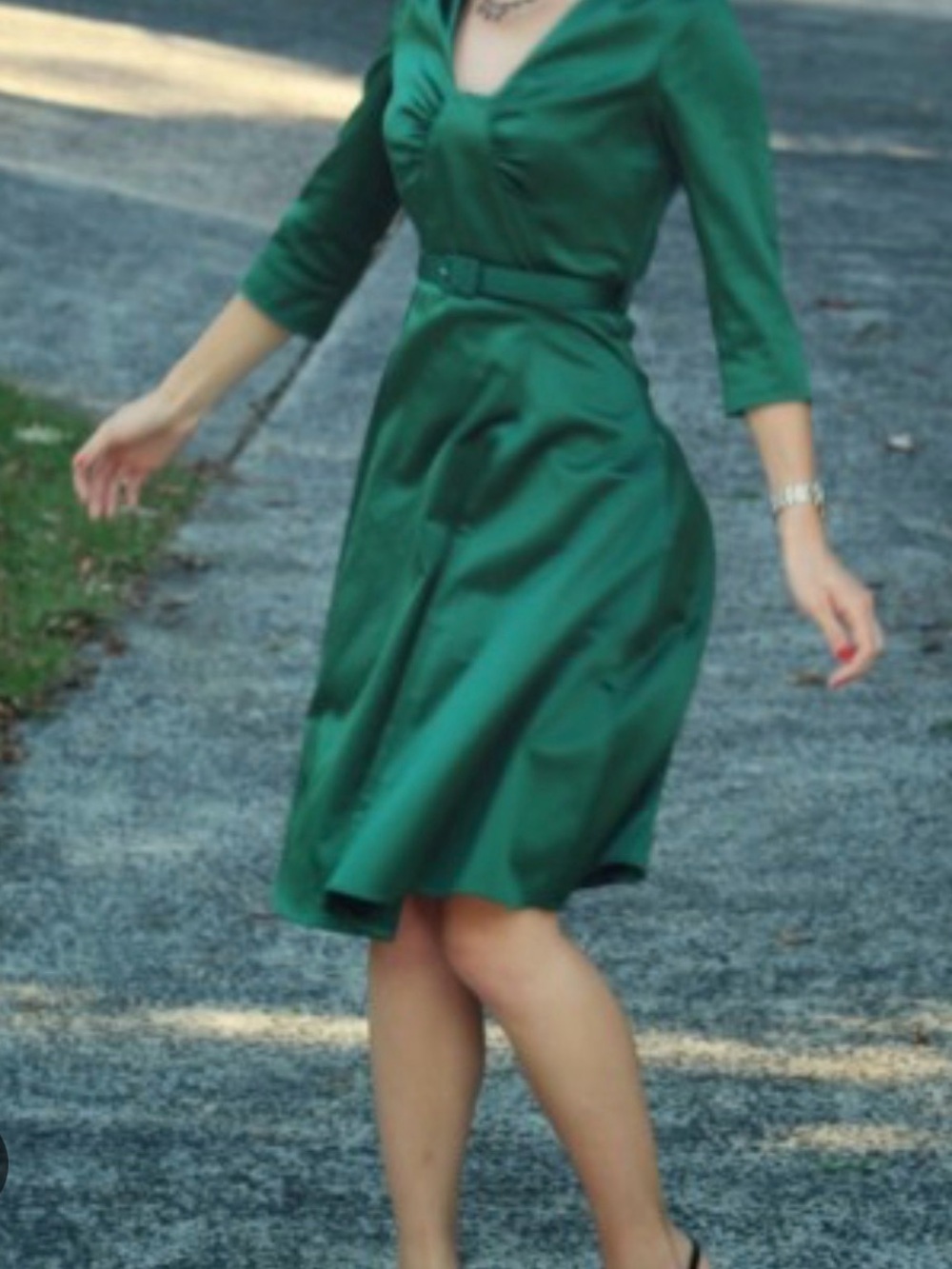 Hell‎ Bunny Vixen Women Size L Emerald Green Mylene Dress NWT Satin Rockabilly